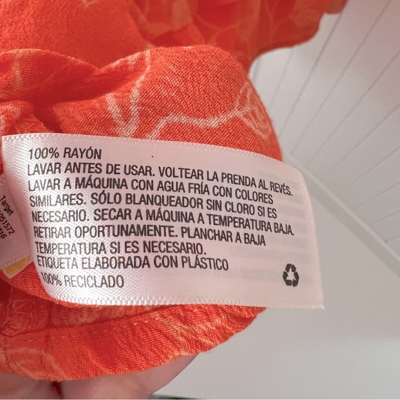 Oshkosh Girls Orange Long Sleeve Lightweight Peplum Top size 5T - Picture 4 of 7